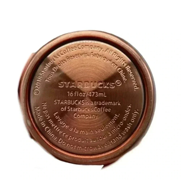 Starbucks collectible Siren Insulated Tumbler Rose Gold mug EVC 16oz - Picture 3 of 3